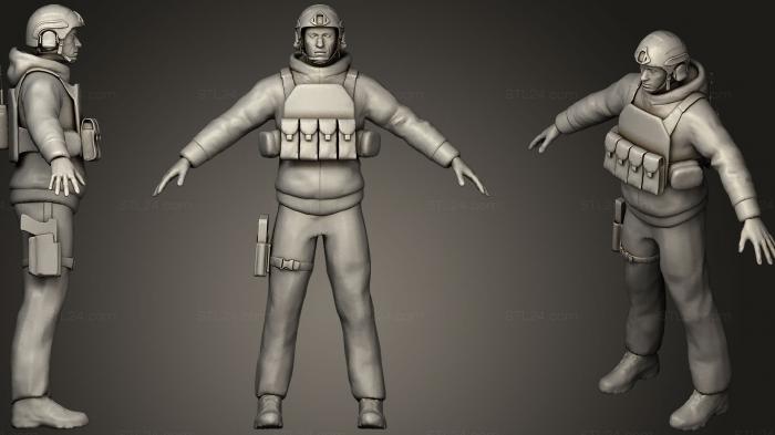 Military figurines (Spec Ops Operator, STKW_0560) 3D models for cnc